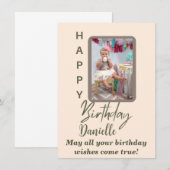 オーダーメイド モダン 誕生日カード (正面/裏面)