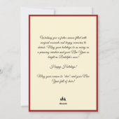 オーダーメイド モダン 赤いトナカイ クリスマス (裏面)