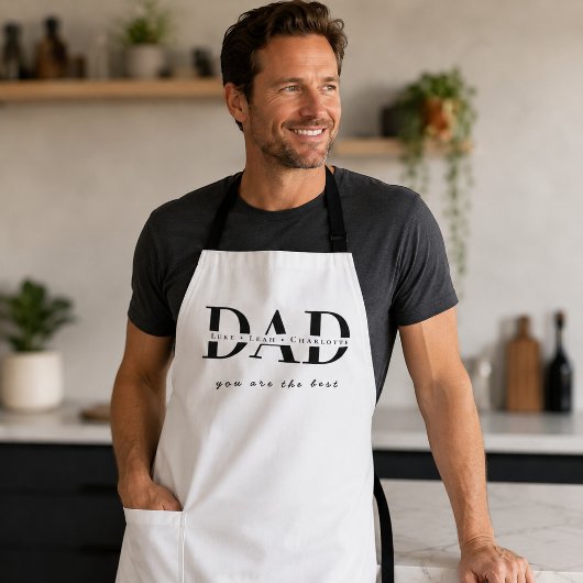 オーダーメイド モダンDAD ホワイトエプロン エプロン