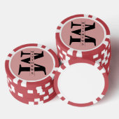 オーダーメイド モノグラムと名前 ポーカー ポーカーチップ (積み重ね)