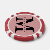 オーダーメイド モノグラムと名前 ポーカー ポーカーチップ (シングル)