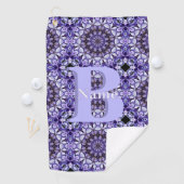 オーダーメイド モノグラム はじめの文字 名前 花の芸術 ゴルフタオル (インサイチュ)