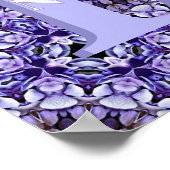 オーダーメイド モノグラム はじめの文字 名前 花の芸術 ポスター (角)