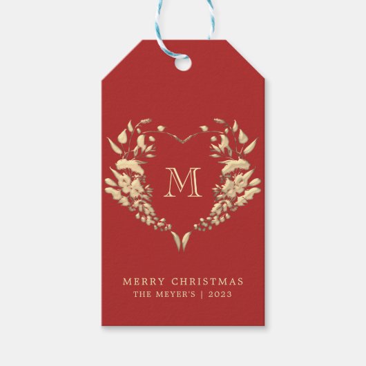 オーダーメイド モノグラム クリスマス ギフトタグ (正面)