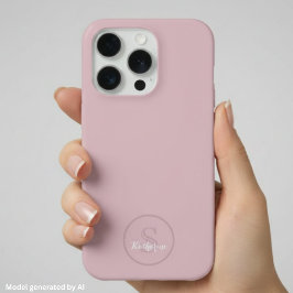 オーダーメイド モノグラム ダスティローズ 名前入り iPhone 15 PROケース