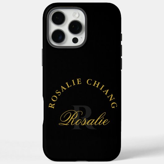 オーダーメイド モノグラム デザイン カスタム 名前 Case-Mate iPhoneケース (裏面)