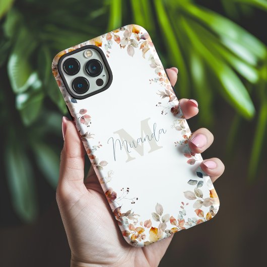 オーダーメイド モノグラム フラワー Case-Mate iPhoneケース