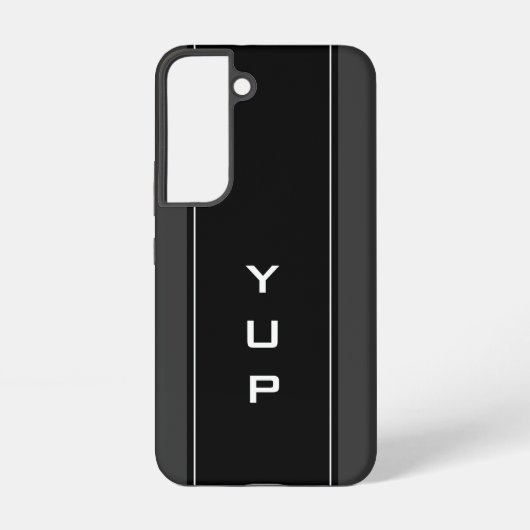 オーダーメイド モノグラム ブラック ストライプ SAMSUNG GALAXYケース (裏面)