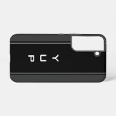 オーダーメイド モノグラム ブラック ストライプ SAMSUNG GALAXYケース (裏面横)