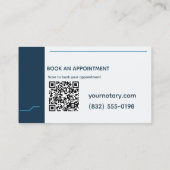 オーダーメイド モバイル公証QR予約ビジネスカー 名刺 (裏面)