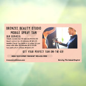 オーダーメイド モバイル スプレー タン サービス ビジネス ウィンドウサイン (シート3)
