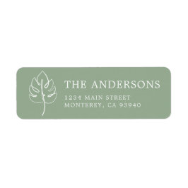 オーダーメイド モンステラ モノグラム ウェディング ロゴ ラベル