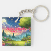 オーダーメイド ユニコーン キーチェーン 名前入りギフト (裏面)