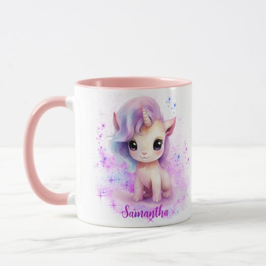 オーダーメイド ユニコーン デザイン マグカップ (左)