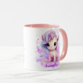 オーダーメイド ユニコーン デザイン マグカップ (正面右)