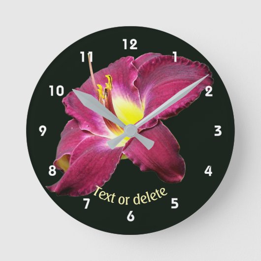 オーダーメイド ユリの花 ラウンド壁時計 (正面)