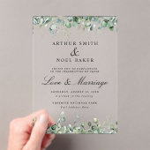 オーダーメイド ユーカリの素敵な結婚式 アクリル招待状 (インサイチュ (ポータブル))