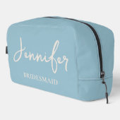オーダーメイド ライトブルー ブライズメイド サンクス ギフトバッグ ドップキット (右コーナー)