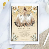 オーダーメイド ラグジュアリー アイボリー&ゴールド キンセアニエラ 感謝 招待状