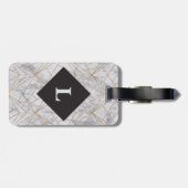 オーダーメイド ラグジュアリー ホワイト マーブル スーツタグ ラゲッジタグ (裏面横)