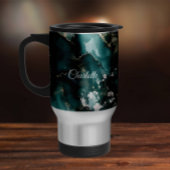 オーダーメイド ラグジュアリー マーブル模様 カスタムネーム トラベルマグ