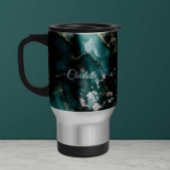 オーダーメイド ラグジュアリー マーブル模様 カスタムネーム トラベルマグ