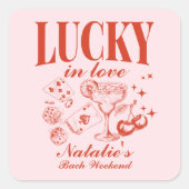 オーダーメイド ラスベガス バチェロレッテパーティー パーソナライズド スクエアシール (正面)