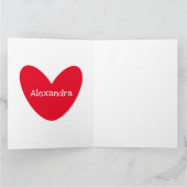 オーダーメイド ラブ ハート バレンタインデー カード (内部)