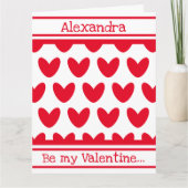 オーダーメイド ラブ ハート バレンタインデー カード (正面)