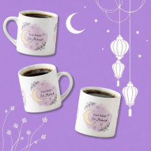 オーダーメイド ラベンダー eid mubarak エスプレッソマグカップ