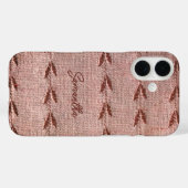 オーダーメイド リネントワル 粉色ストライプ Case-Mate iPhoneケース (裏面 (横))