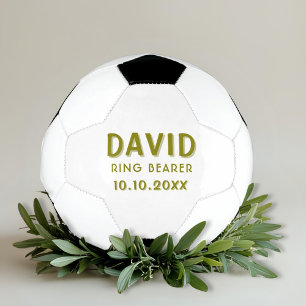オーダーメイド リングベアラー 名前 記念日 ウェディング キーホルダー サッカーボール