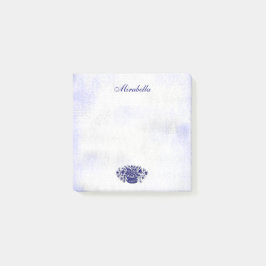 オーダーメイド ルージュ ブルー 白 花柄 偽 キャンバス ステッカー ポストイット