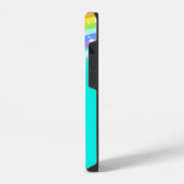 オーダーメイド レインボーアクア iPhoneケース iPhone 14ケース (左側面)