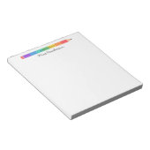 オーダーメイド レインボー鉛筆 先生用 ノートパッド (アングル)