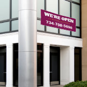 オーダーメイド レストラン バナー 開店告知 横断幕 (ビルの外側)