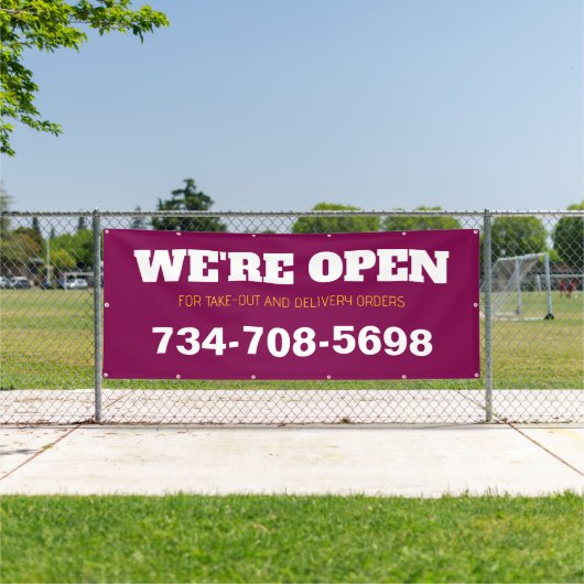 オーダーメイド レストラン バナー 開店告知 横断幕 (インサイチュ)