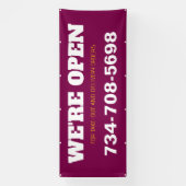 オーダーメイド レストラン バナー 開店告知 横断幕 (縦)