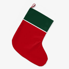 オーダーメイド レッド+グリーン ゲスト ラージクリスマスストッキング