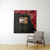 オーダーメイド レッド フラワー ウェディング アニバーサリー タペストリー (インサイチュ(横))