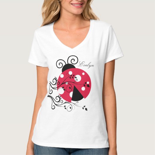 オーダーメイド レディバグ 女性用 Tシャツ (正面)