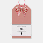 オーダーメイド レトロペーパースタンプ クリスマス ホリデー キャンディ ギフトタグ (裏面)