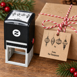 オーダーメイド レトロ クリスマス オブジェ ギフトスタンプ セルフインキングスタンプ