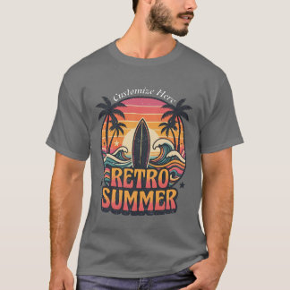オーダーメイド レトロ サマーサーフTシャツ | カスタム Tシャツ
