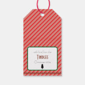 オーダーメイド レトロ 紙スタンプ ポスト スノー クリスマスツリー ギフトタグ (裏面)