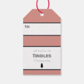 オーダーメイド レトロ 紙スタンプ 星空のホリデーナイト ギフトタグ (裏面)