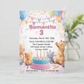 オーダーメイド レトロ 誕生日 インビテーション (スタンド正面)