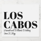 オーダーメイド ロス・カボス 目的地 ウェディング ウェルカム リキュールボトルラベル (シングルラベル)