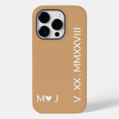 オーダーメイド ローマ数字 スマホケース、記念日 プレゼント Case-Mate iPhoneケース (裏面)
