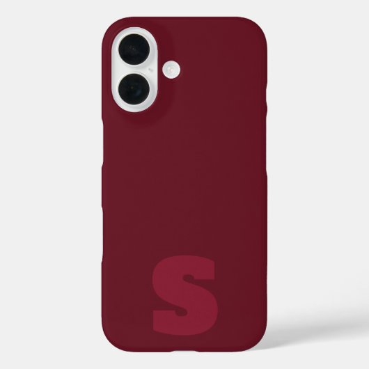 オーダーメイド ワインレッドイニシャル iPhone/iPadケース Case-Mate iPhoneケース (裏面)